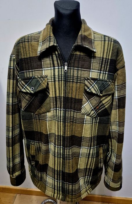 LAGO roz. 3XL męska bluza koszulowa ocieplana w super stanie styl myśliwski