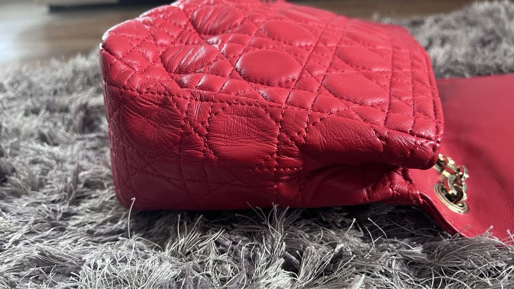 Torebka mała Christian Dior czerwona