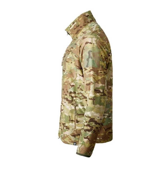 Флісова кофта ALPHA Мультикам Кубик  Тактична військова фліска | Кофта ЗСУ | Fleece 300 г/м² | Military | Multicam | 44-62