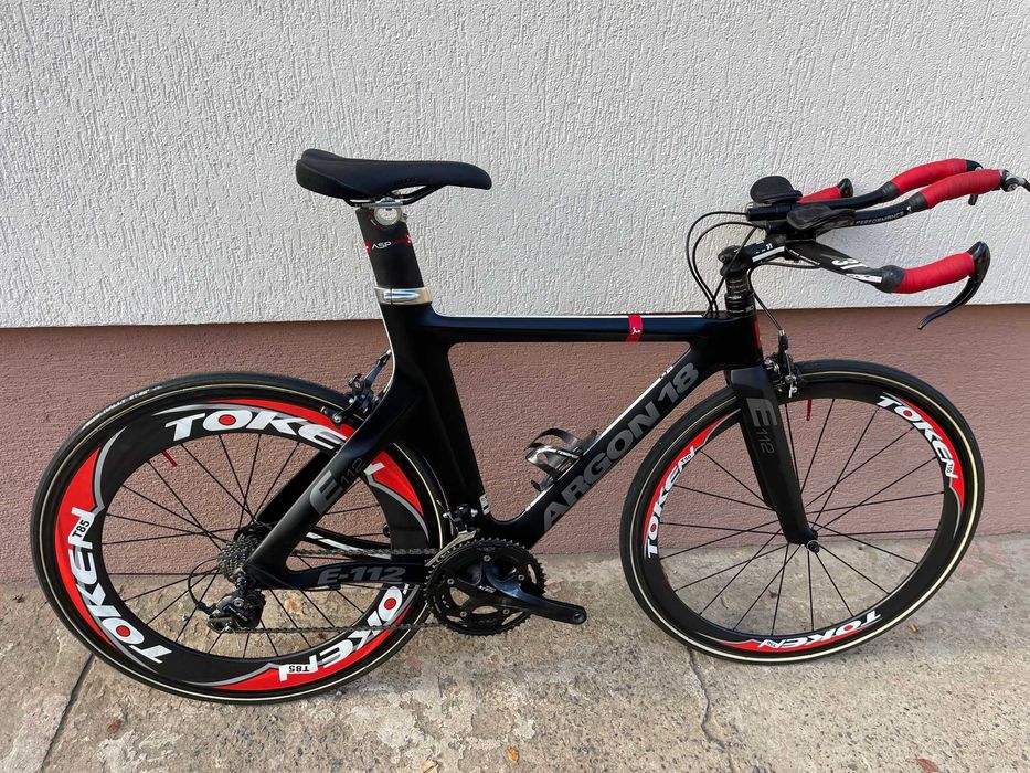 Rower szosowe czasowy triathlon TT Argon 18 E-112, koła Token carbon