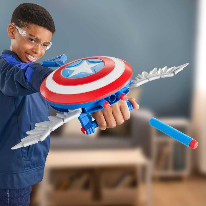 Marvel Captain America New World NERF Skyshot Blaster Бластер Капітан