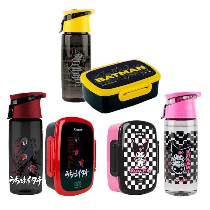 Пляшечка 550 мл 23-401, 24-401 + Ланчбокс 750 мл 23-163, 25-163 Kite