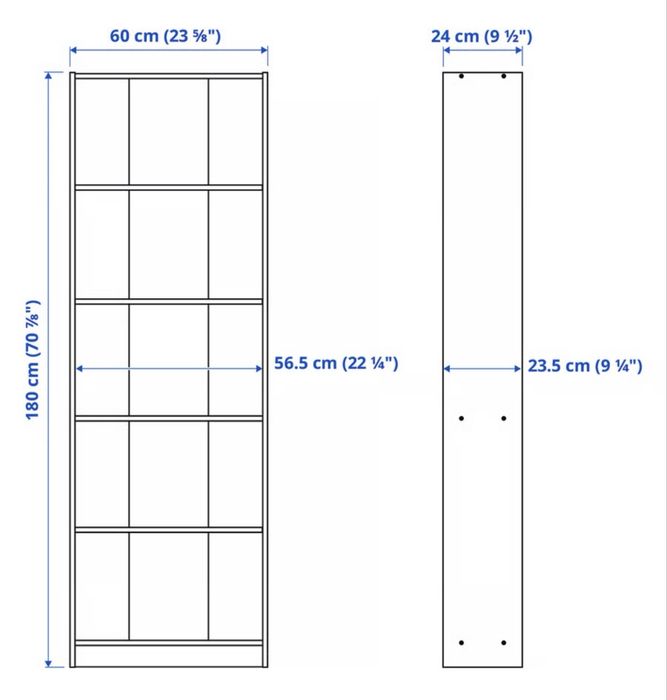 Estante IKEA GERSBY branco 60x180cm