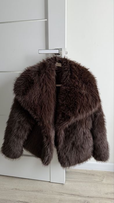 Коричнева екошуба