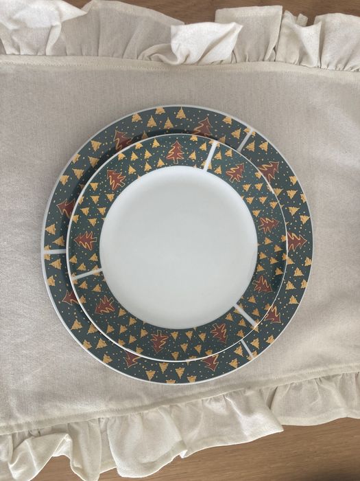 Conjunto de louça de Natal