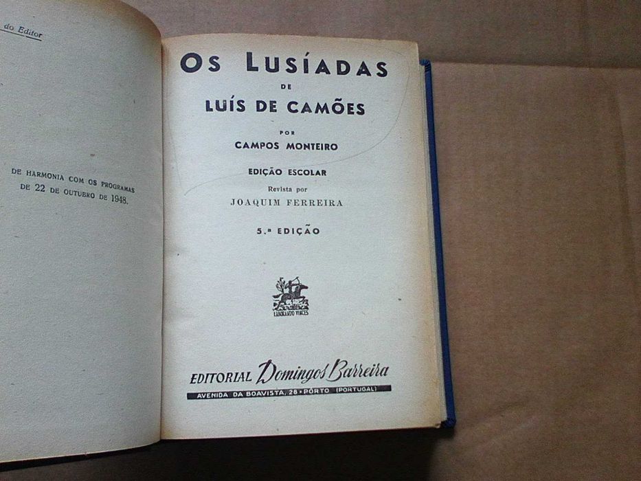 Os Lusíadas de Luís de Camões por Campos Monteiro