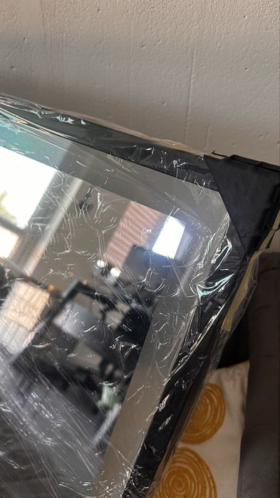 Lustro LED Łazienkowe 60x80 Piaskowane w Ramie czarnej loftowe