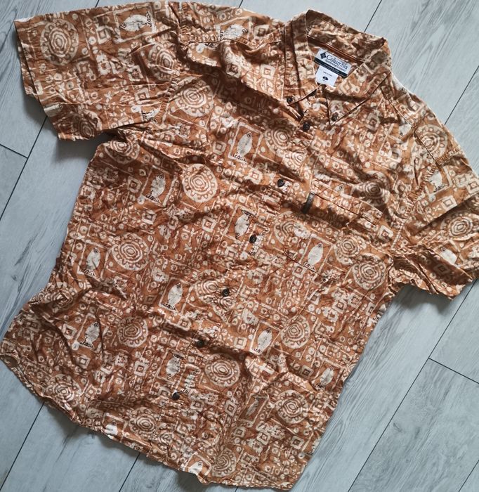 Koszula Columbia L sportswear Oversized Aztec Hawaje Tiki lego