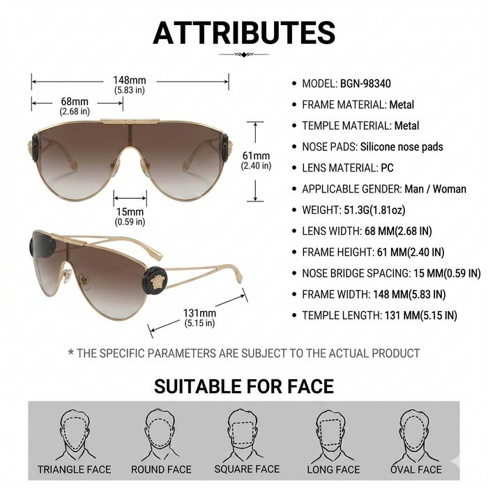 Óculos de sol femininos Aura Shield, estilo envolvente oversized, visão HD UV400