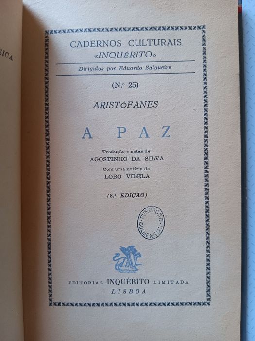 A Paz, Aristófanes