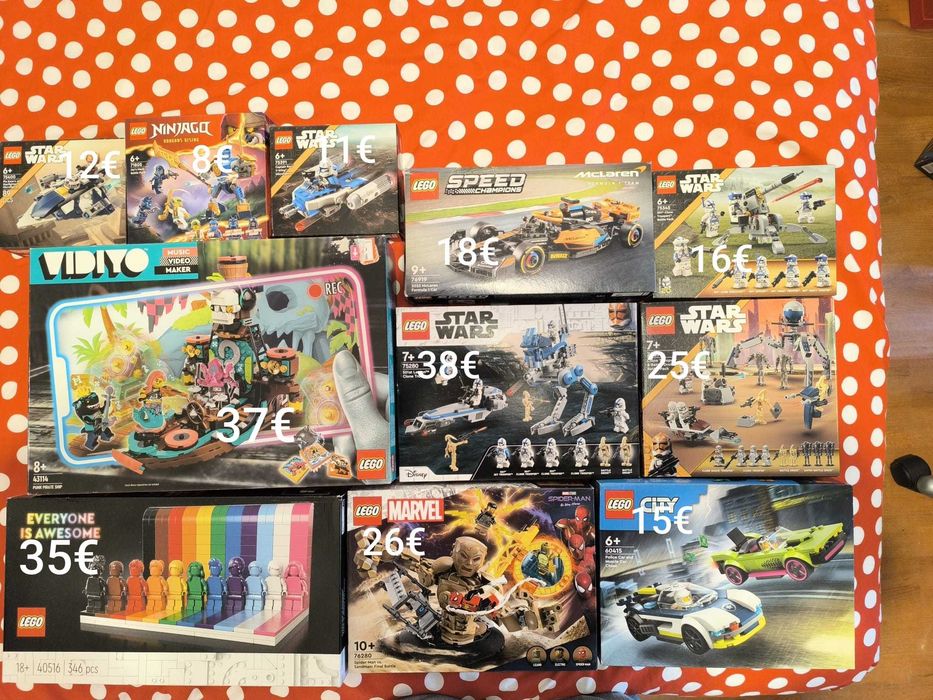 (até -50% PVPR)Lego figuras e conjuntos novos Star Wars etc(10% off)