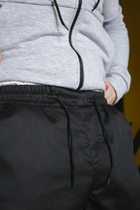 Штани чоловічі котонові чорні весна літо