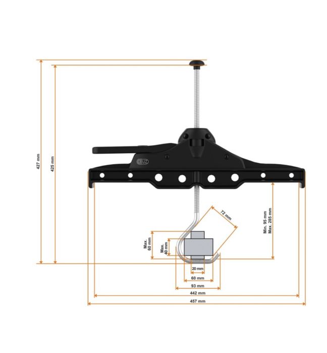 KIT 2 GRAMPOS PARA FIXAÇÃO DE ESCADA