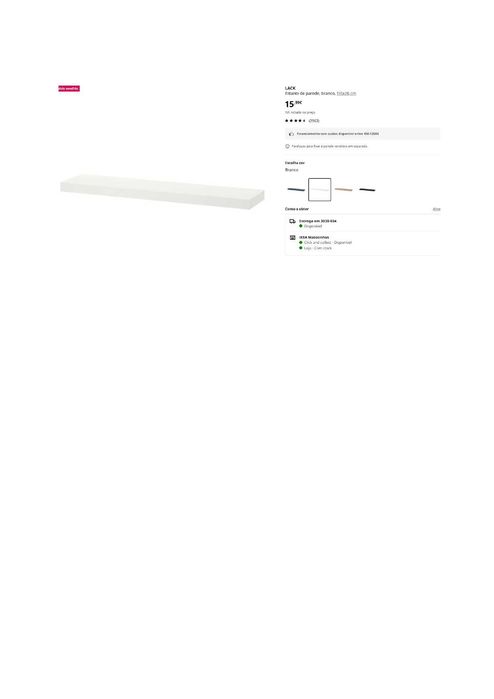 Estante IKEA Beje 1,10m X 0.26m