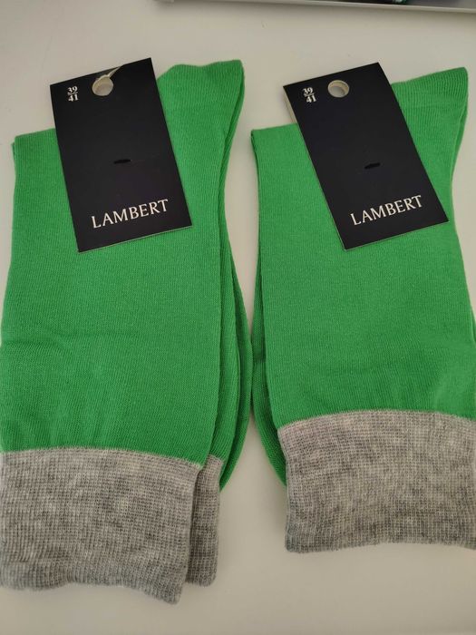 2 pary nowych skarpet Lambert 39–41 zielone z metkami