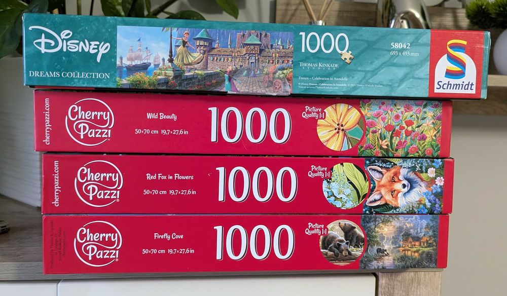 Puzzle - 4x1000 - kompletne, raz układane