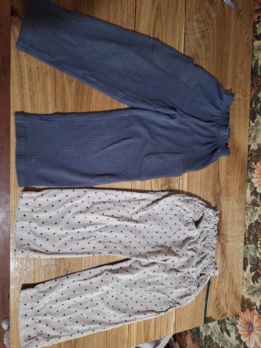 Лот штани брюки zara 5-6р палаццо на резинці прямі