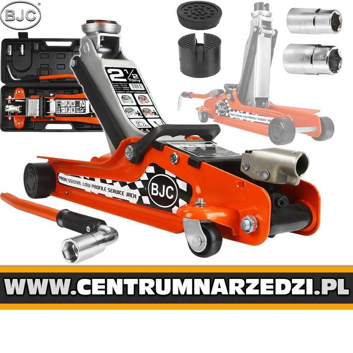 BJC Podnośnik Samochodowy Niskoprofilowy Lewarek Żaba Walizka 2,5t 2500kg M80231