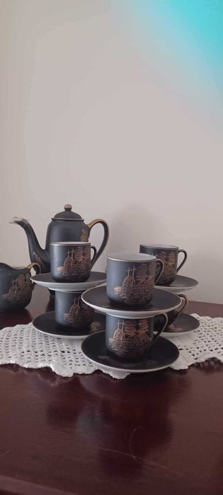 Serviço de café chinês laca preta426579781191608322