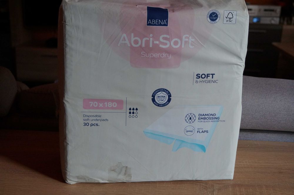 Abena Abri Soft podkłady chłonne 70 x 180 cm 1 paczka (30 sztuk)