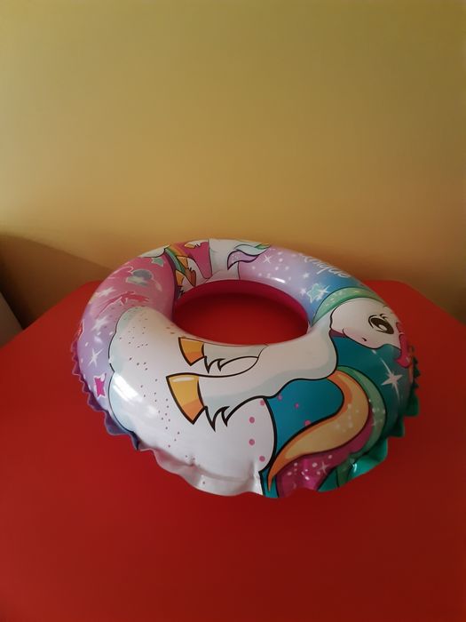 Conjunto Boia Unicornio + abraçadeiras 3 a 6 anos