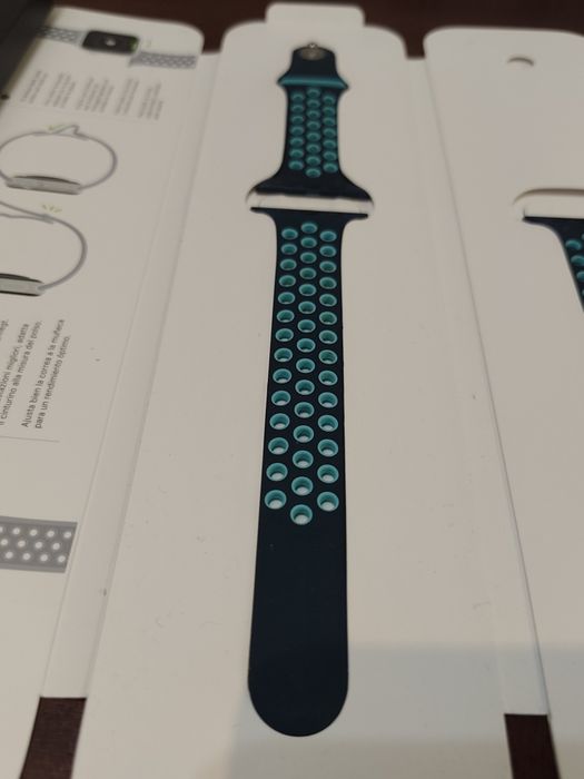 Bracelete Original Apple Watch Nike (Midnight Turquoise) - Como Nova / Full Set