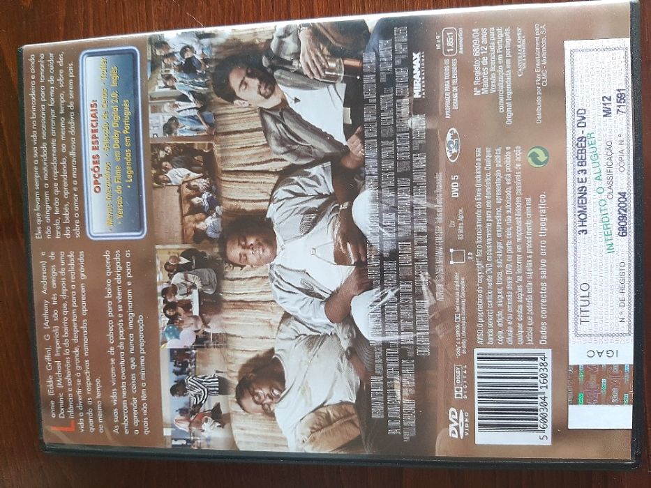 dvd original novo 3 homens 3 bebés