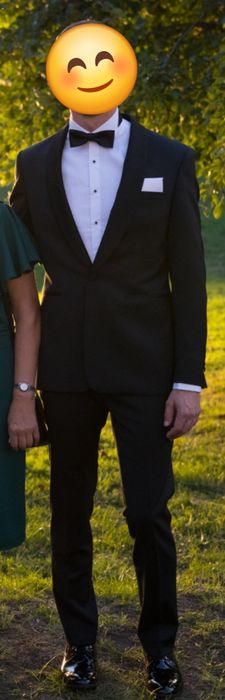 Giacomo Conti garnitur/smoking męski ślubny czarny roz M