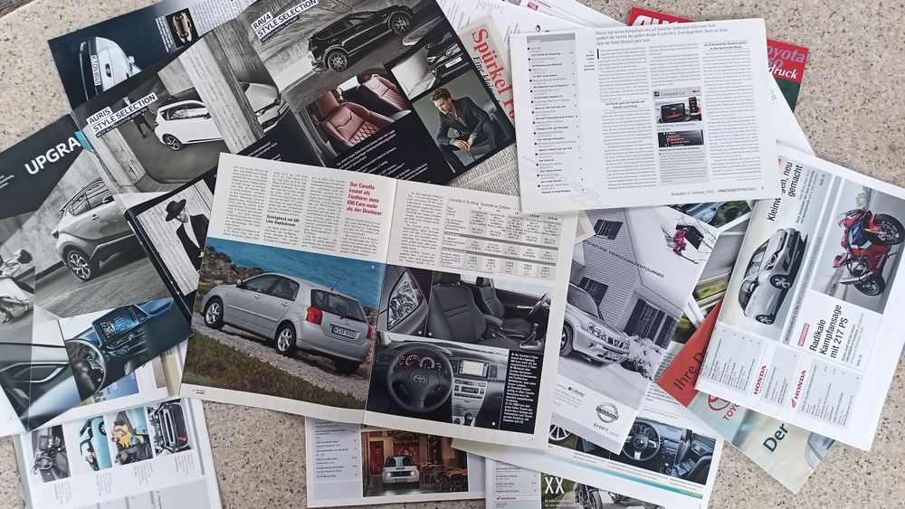 TOYOTA Magazin NISSAN Live HONDA MAZDA Pressespiegel Gazety katalogi