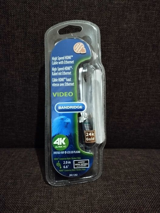 Kabel HDMI 4k z Ethernetem BANDRIDGE 2m