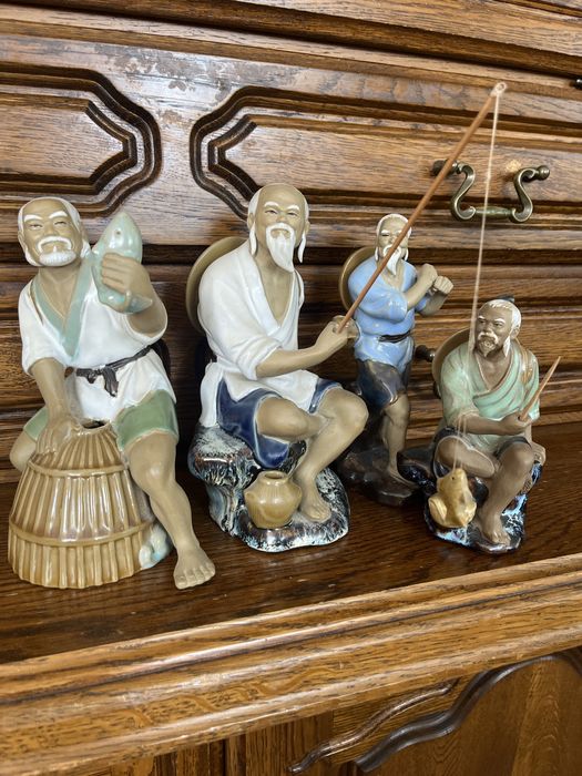 Zestaw Figurek chinczykow ceramiczne bardzo dobry stan