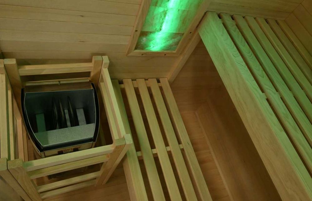 Sauna Fińska Premium 200 LED Ściana solna (8kW)