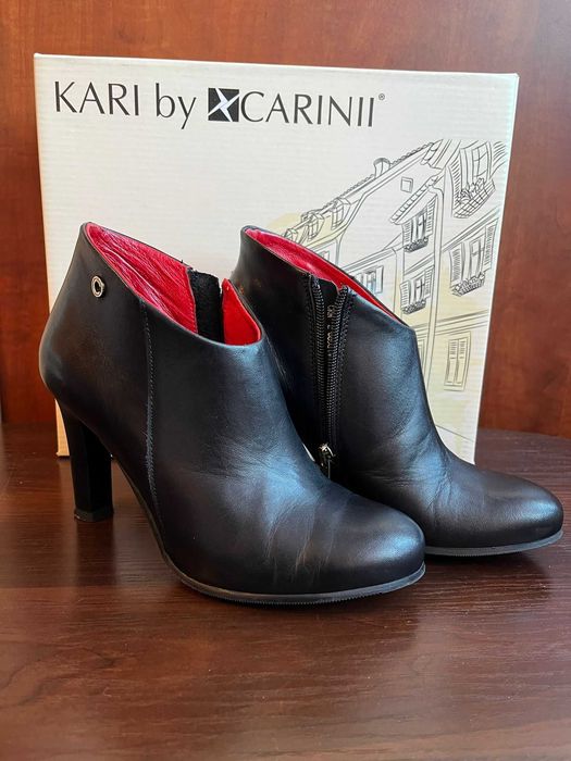 Botki skórzane czarne carinii r.37