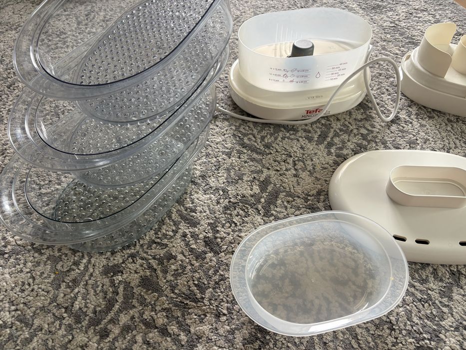 Parowar Tefal – 3 poziomy, pojemnik na ryż, kompletny, stan BDB