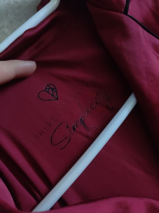 Bordowa pidżama komplet Esotiq