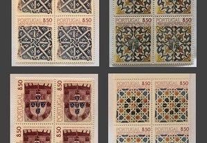 Série 4 quadras de selos novos - 5 séc. do Azulejo em Portugal - 1981