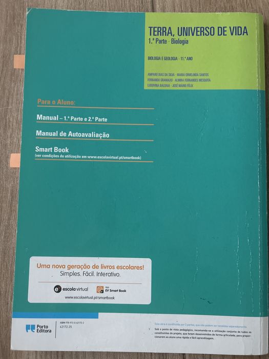 Manual Terra, Universo de Vida - Biologia e Geologia - 1ª Parte 11 ano