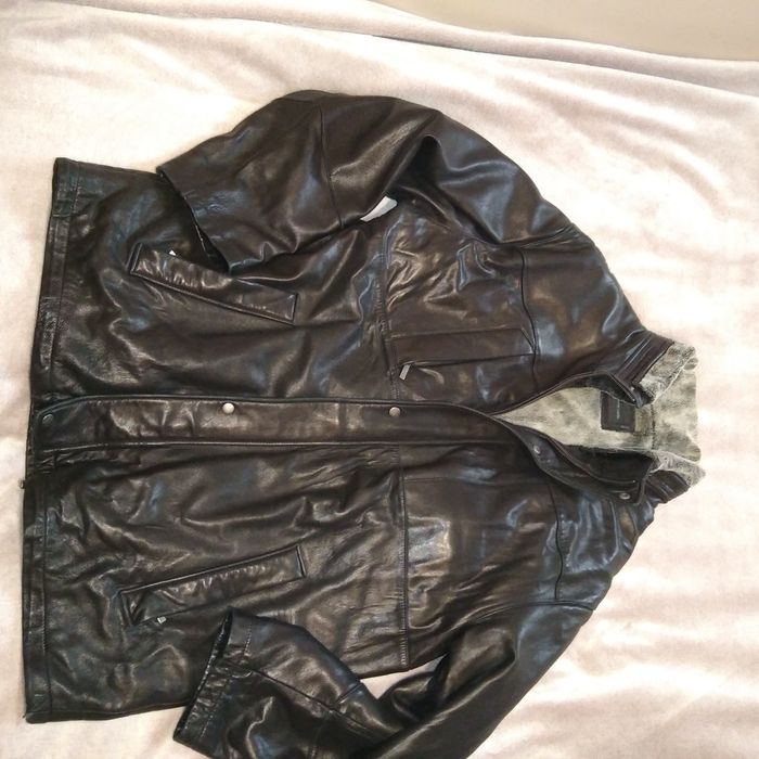 Kurtka zimowa pierre cardin skóra jagnięca