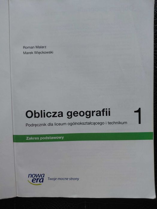Oblicza geografii 1 Podręcznik dla liceum ogólnokształcącego i technikum Nowa Era