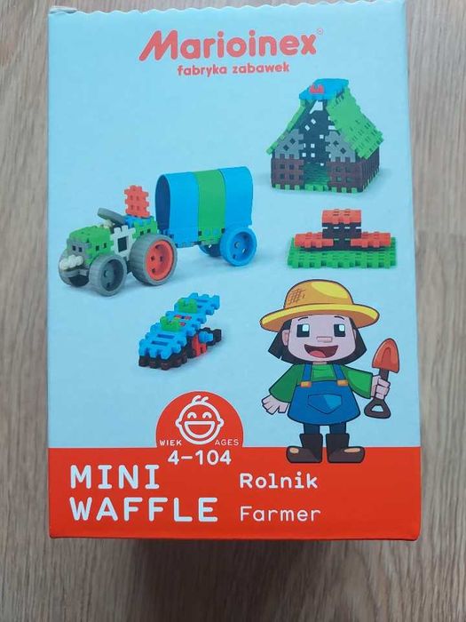 Klocki Marioinex Mini Waffle Rolnik Farmer Zestaw średni 90 sztuk