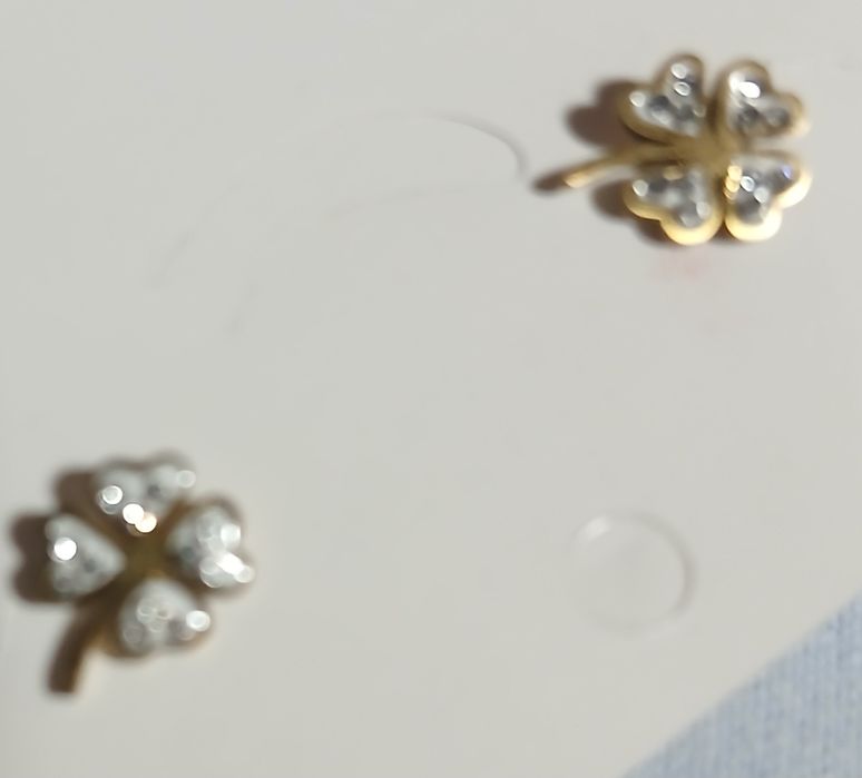 Brincos em forma de trevo de 4 folhas em aço