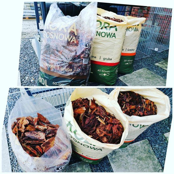 Kora sosnowa gruba dekoracyjna 60-120mm  ręcznie sortowana Leszno wlkp