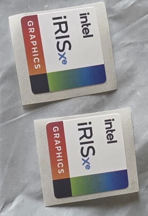 Intel iris sticker para computador 2 unidades