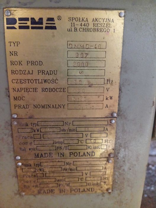 Piła REMA  DMLD-40,,DMLK-30, z wózkiem bocznym,formatówka DMMD 40-340