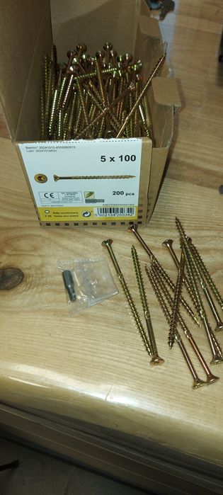 Wkręty do drewna 5x100 stożkowe 200 szt.