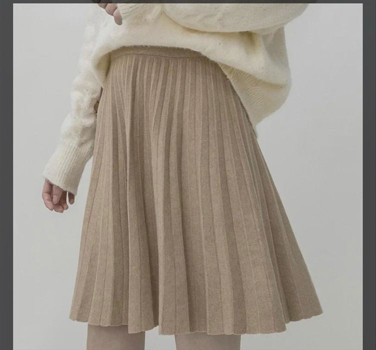 Спідниця вязана тепла плісе