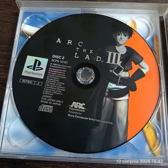 Arc the Lad III PS1 Japońska wersja, komplet – stan kolekcjonerski