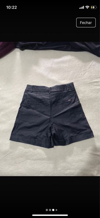 Calções cintura subida