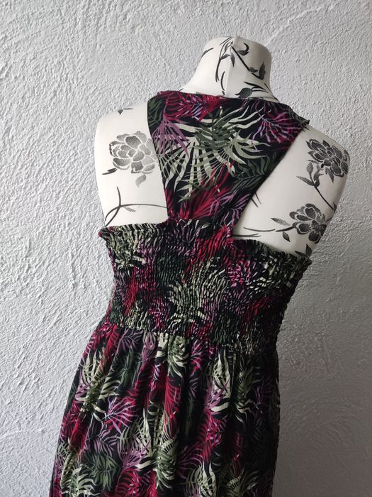 Długa sukienka boho 42 XL dla wysokiej  nowa
