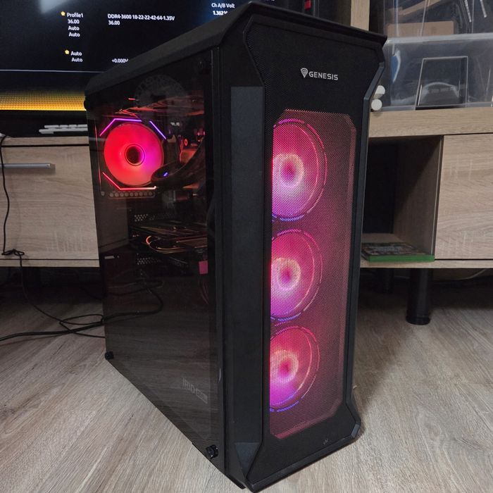 Komputer do Gier! Ryzen5/RX 6600/32GBram/LED chlodzenie wodne(AiO)